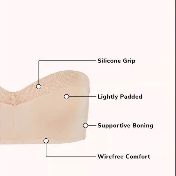 Lively No-Wire Strapless Bra Black (Beige Bra Available) NWT Wireless Set 36B - Picture 4 of 4